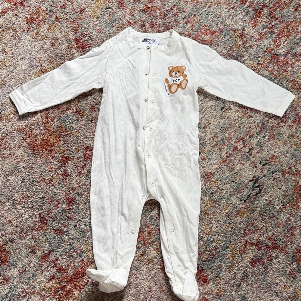 Moschino White One Piece with Teddy Bear